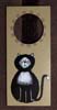 Black cat door hanger
