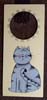 Grey cat door hanger