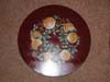 Lazy susan with holly and Christmas bells